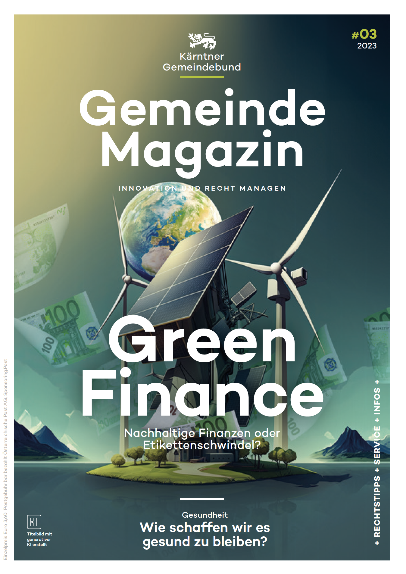 Kärntner Gemeindebund Gemeindemagazin Ausgabe 03 von 2023 zum Thema Green Finance