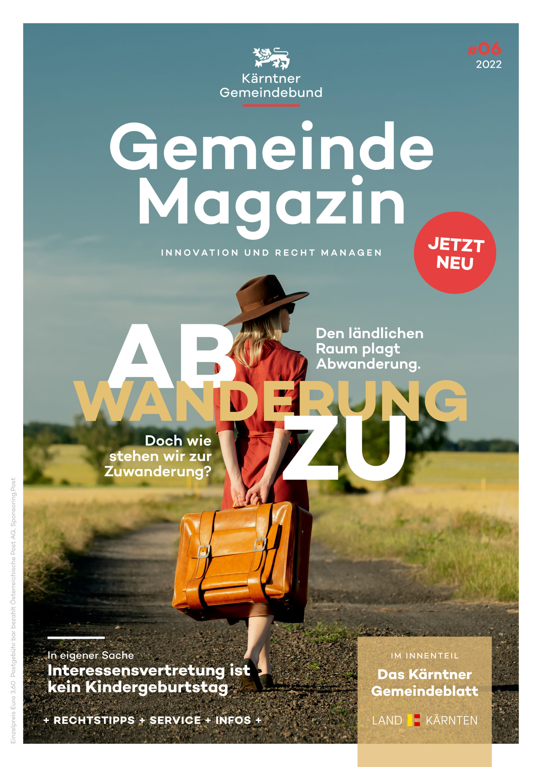 Kärntner Gemeindebund Gemeindemagazin Ausgabe 06 von 2022 zum Thema Ab- und Zuwanderung